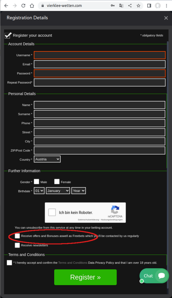 Registration Details